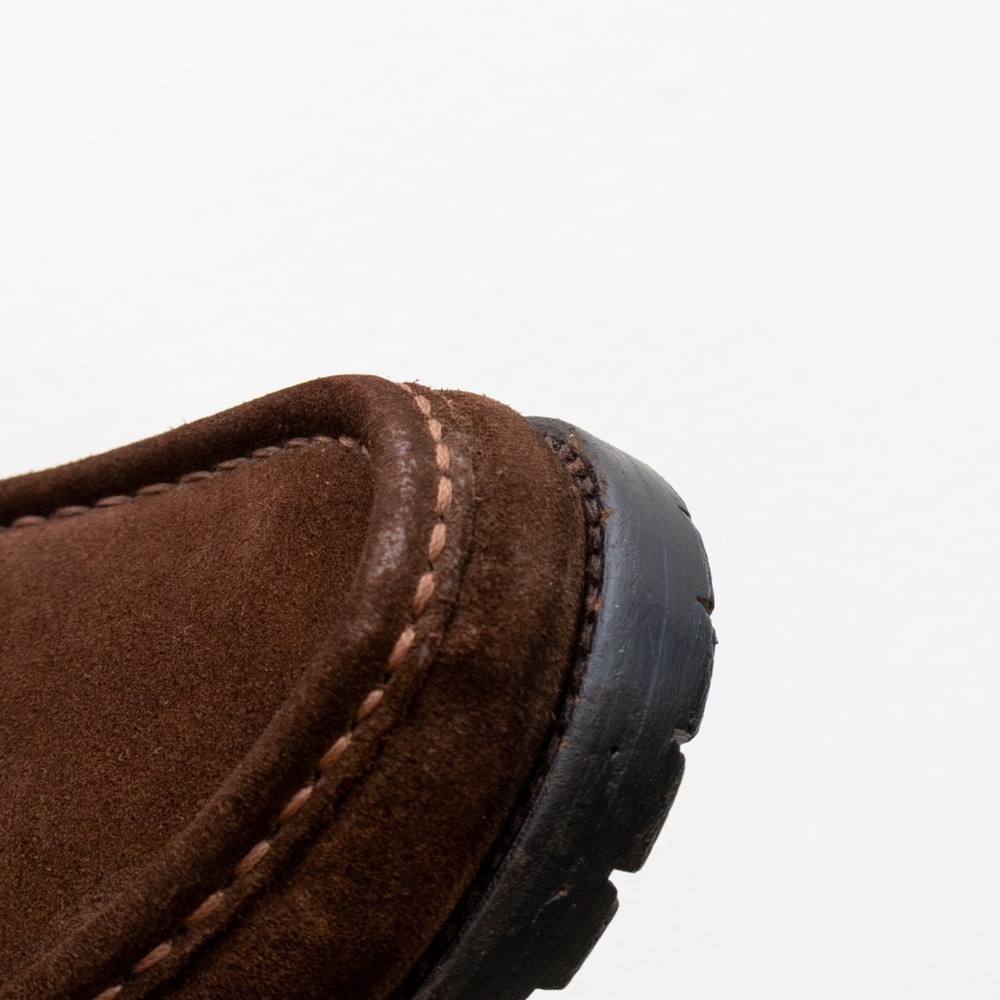 Gucci Men's Horsebit Loafers Brown Suede Slip-On Lug Sole Tom Ford Era -US.8.5 - Picture 13 of 14